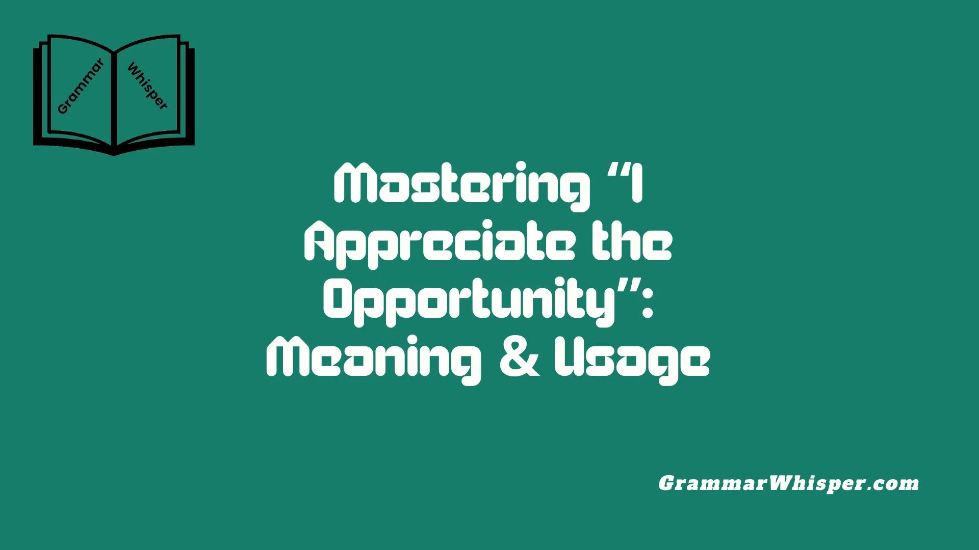 Mastering “I Appreciate the Opportunity”: Meaning & Usage