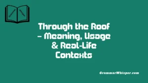 Through the Roof – Meaning, Usage & Real-Life Contexts