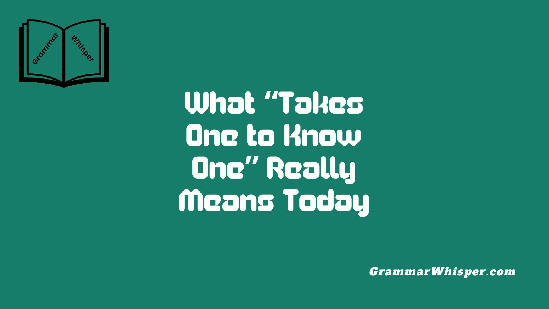 What “Takes One to Know One” Really Means Today